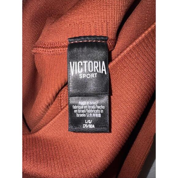 EUC Victoria Sport Victoria's Secret Ribbed Leggings Rust Orange  L Large Fall - Picture 3 of 6